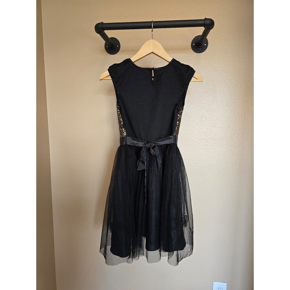 Girls size 14 black and gold dress - Picture 2 of 5